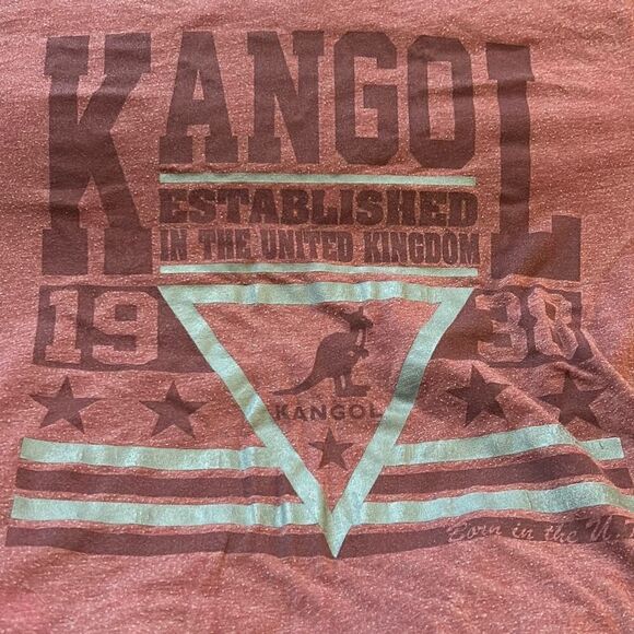 Kangol Men's Graphic T-Shirt Size Large. Burgundy. - Picture 2 of 9